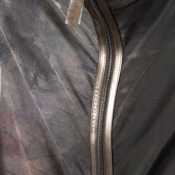 Annette Gortz SS/15 Moss Grey and Brown Abstract Print Batwing Silk Tunic - Picture 9 of 12